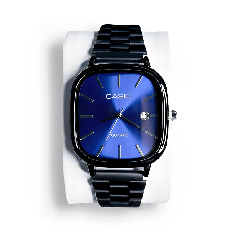 𝙃𝙤𝙢𝙞𝙫𝙚𝙭™Casio Black Chain Blue Dial Couple Watch