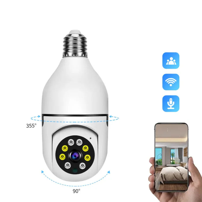 𝙃𝙤𝙢𝙞𝙫𝙚𝙭™ Night Vision Wireless Bulb Camera – كاميرا لمبة ذكية برؤية ليلية