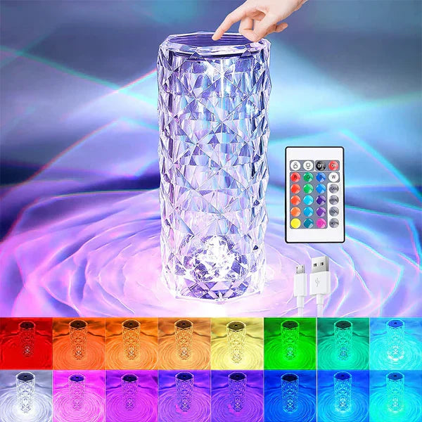 𝙃𝙤𝙢𝙞𝙫𝙚𝙭™LED Crystal Table Lamp – مصباح طاولة كريستال