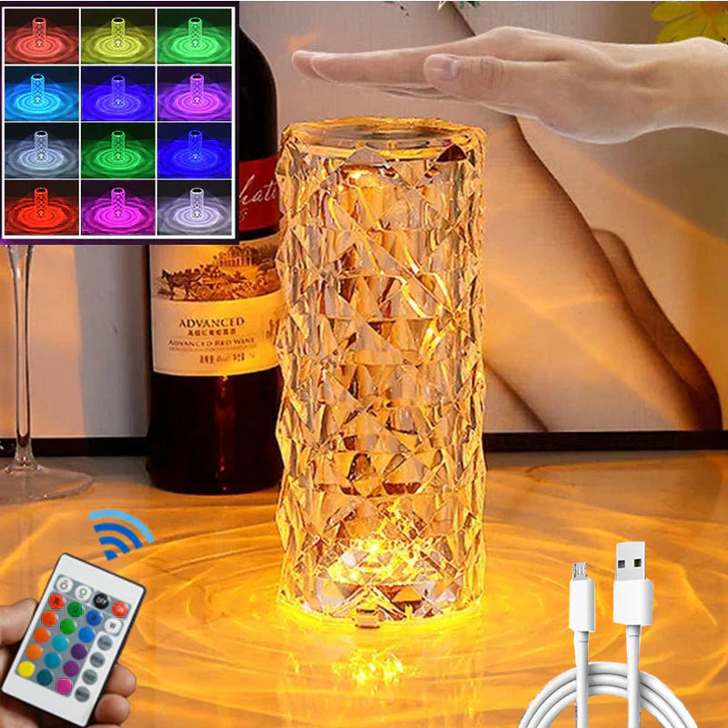 𝙃𝙤𝙢𝙞𝙫𝙚𝙭™LED Crystal Table Lamp – مصباح طاولة كريستال
